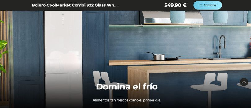 bolero coolmarket combi 322 white glass
