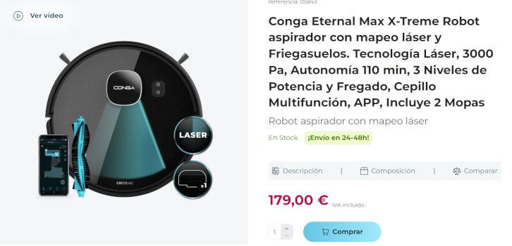 autonomia conga eternal max x-treme 7490 2299