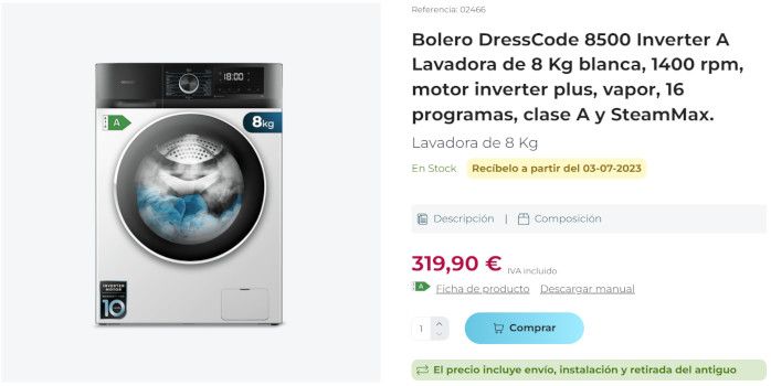 precio oferta bolero dresscode 8500 inverter cecotec 2023