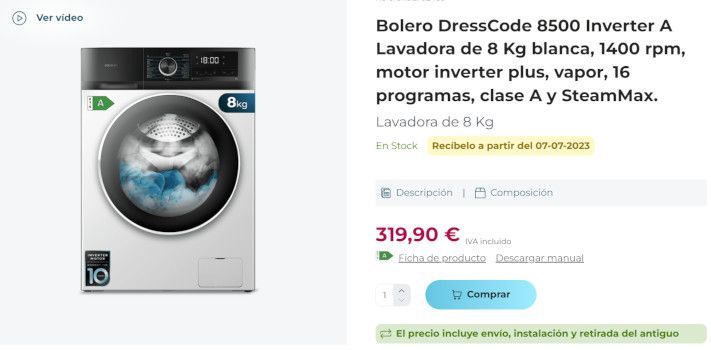 Bolero dresscode 8500 inverter a precio opiniones