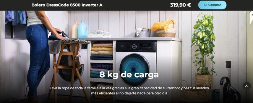 bolero dresscode 8500 inverter a cecotec precio 8 kg de carga