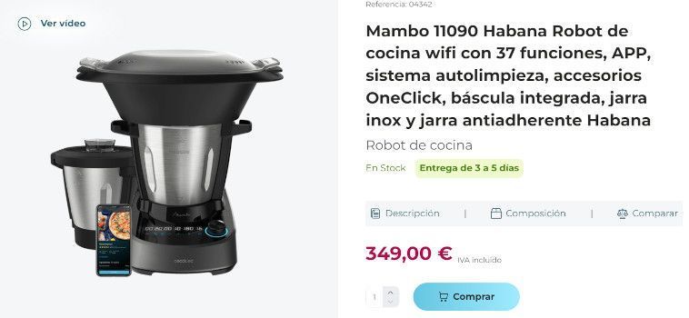 precio oferta mambo 11090 habana cecotec