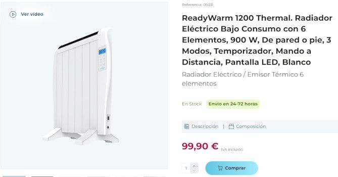 ready warm 1200 thermal radiador electrico cecotec opiniones black friday 2023