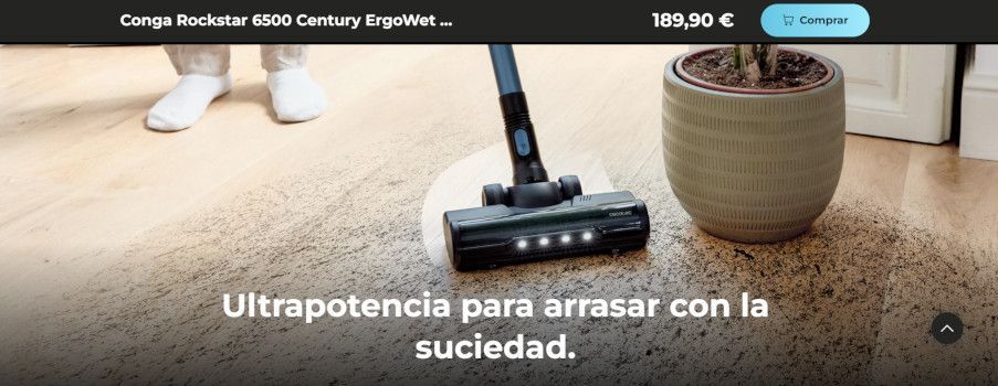 aspiradora vertical conga rockstar 6500 century ergowet animal precio black friday 2023