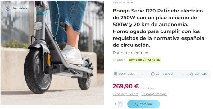 bongo serie d20 precio en oferta black friday 2023