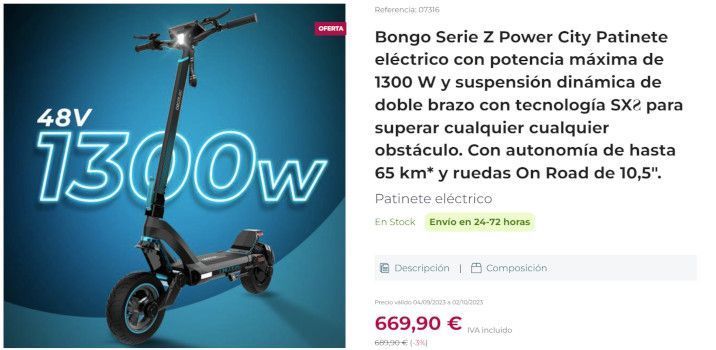 bongo serie z power city precio en oferta cecotec black friday 2023