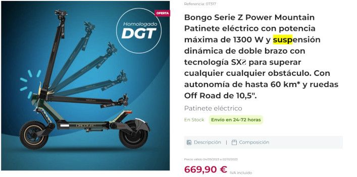 bongon serie z power mountain precio de venta