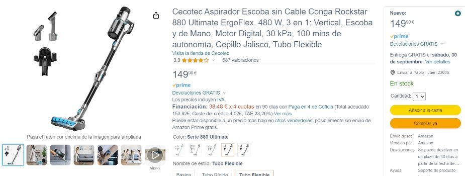 conga rockstar 880 Ultimate Ergowet - precio de venta oferta amazon black friday 2023