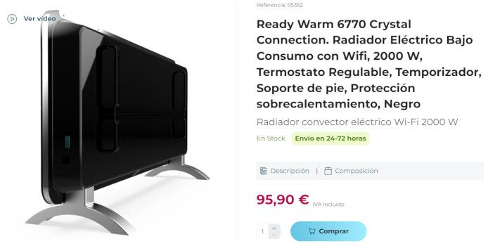 precio oferta black friday ready warm 6770 crystal connection