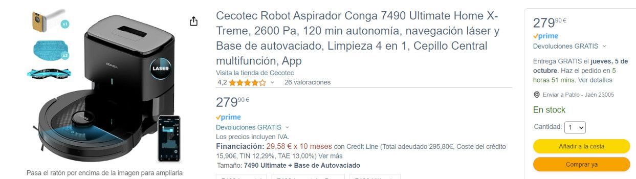 conga 7490 ultimate home x-treme precio amazon black friday 2023