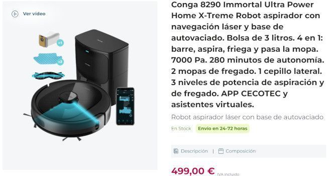 conga 8290 precio oferta black friday cecotec 2023