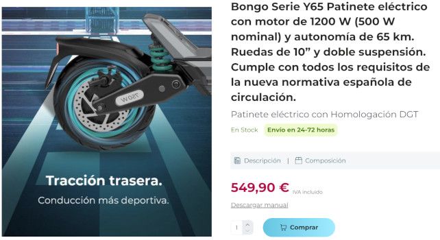 patinete electrico bongo serie y65 vs y45 vs x65 x45 sport connected