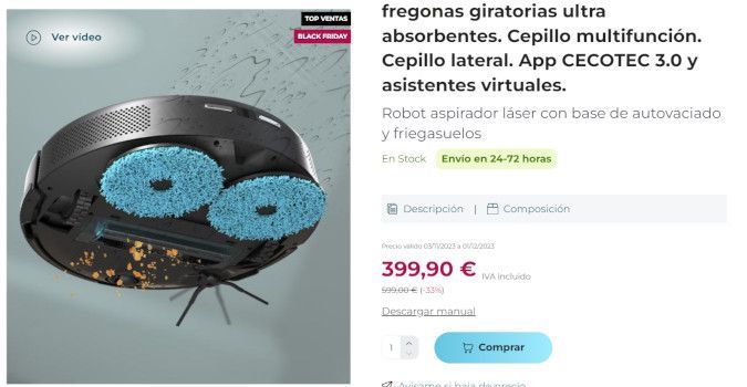 robot aspirador conga 11090 vs 7490 ofertas y descuentos cecotec black friday 2023
